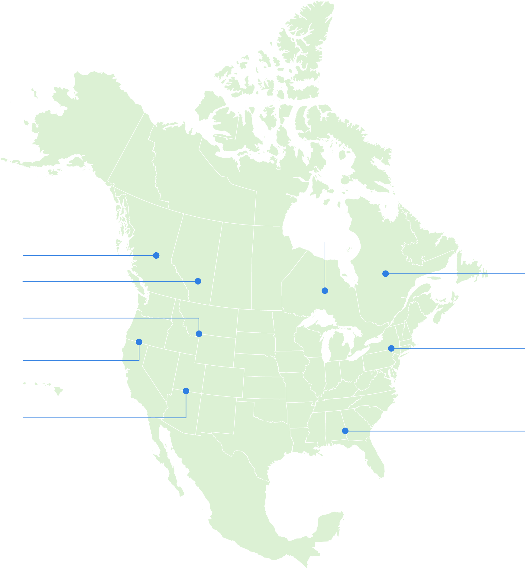 Map of North America